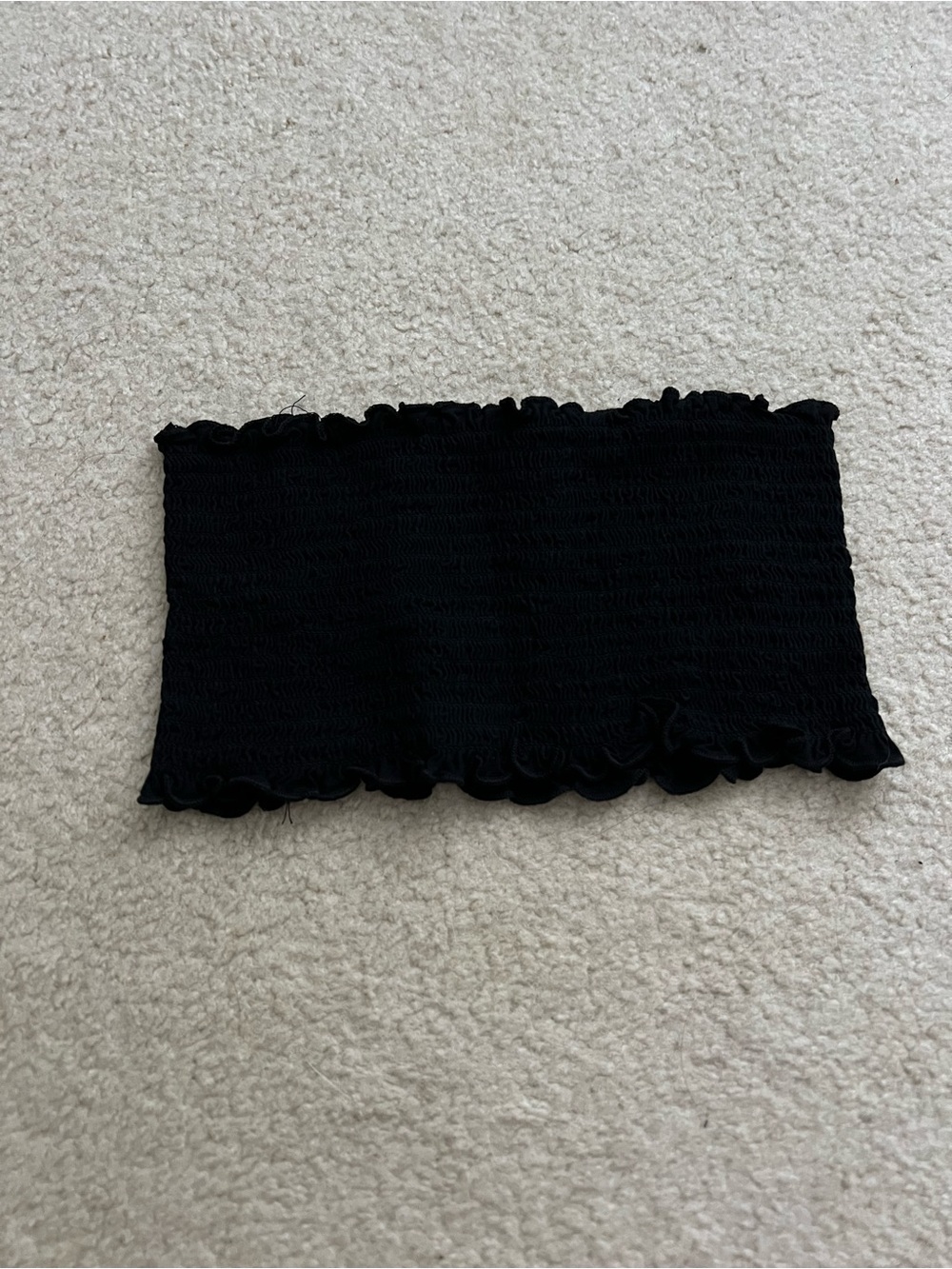 Black Smocked Tube Top - Women Brandy Melville